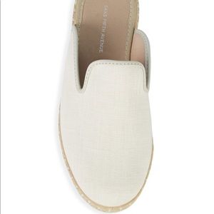 NWT SAKS Fifth Ave woven/leather espadrille mule
